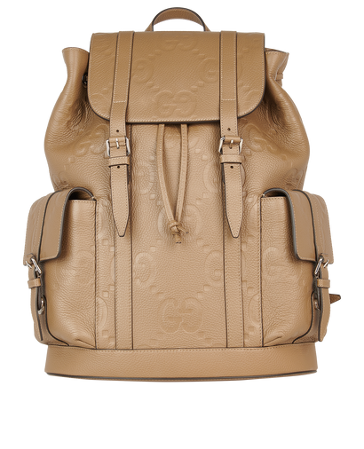 Jumbo GG Backpack, &pound;1,250, Handbags, Beige, Leather, Front view